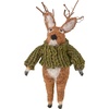 image:imagePrimitives by Kathy Cozy Sweater Buck Collectible Critter 6Inch Handmade Felt Deer with Tree Twig Antlers amp Green Knit Sweater Rustic Woodland Holiday Decor