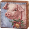 image:imagePrimitives by Kathy Festive Pig Block Sign