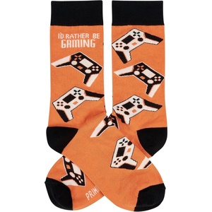 image:imagePrimitives by Kathy Id Rather Be Gaming Novelty Socks One Size Unisex LOL Collection