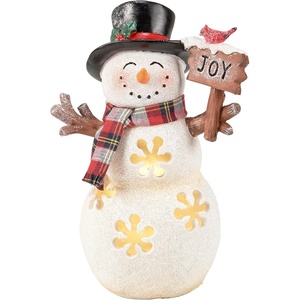 image:imagePrimitives by Kathy Lighted Snowman Joy Figurine