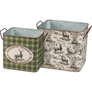 image:imagePrimitives by Kathy Bin Set of 2  Deer Toile