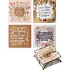image:imagePrimitives by Kathy Kindness is Beauty Leave Room in Each Day for A Miracle Give Yourself Opportunity for Growth Home Dcor Coaster Set
