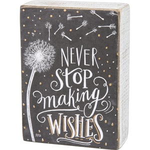 image:imagePrimitives by Kathy Chalk Box Sign Never Stop 45 X 5Never Stop