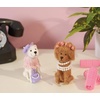 image:imagePrimitives by Kathy Collectible Felt Critter 45 inch Flapper Dress Dog Pearl Accents and Pink Tassel Dress Whimsical Spring amp Summer or Everyday Tiered Tray Shelf Dresser or Tablescape Decor