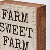 image:imagePrimitives By Kathy 113971 Farm Sweet Farm Block Sign 3inch Square