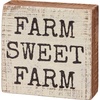 image:imagePrimitives By Kathy 113971 Farm Sweet Farm Block Sign 3inch Square