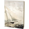 image:imagePrimitives by Kathy Beach Schooner Journal double sided vintage art 160 lined pages open spine binding to lay flat when use writing journaling coastal themed gift