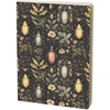 image:imagePrimitives by Kathy doublesided journal Moody Beetles pattern various beetles complementing floral deep color palette 60 lined pages open spine binding to lay flat for writing journaling
