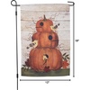 image:imagePrimitives by Kathy Decorative Garden Flag  Rustic Inspired Pumpkin Birdhouse Birds Design