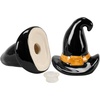 image:imagePrimitives by Kathy Ghost Pair Halloween Ceramic Salt Pepper Shaker SetWitch Hats