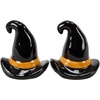 image:imagePrimitives by Kathy Ghost Pair Halloween Ceramic Salt Pepper Shaker SetWitch Hats