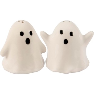 image:imagePrimitives by Kathy Ghost Pair Halloween Ceramic Salt Pepper Shaker SetGhost Pair
