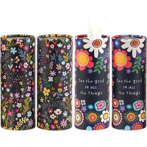 image:imagePrimitives by Kathy Halloween Pet Cylindrical Tissue Box Set 4 PackDark Floral