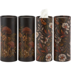 image:imagePrimitives by Kathy Halloween Pet Cylindrical Tissue Box Set 4 PackGreen  Blue purple