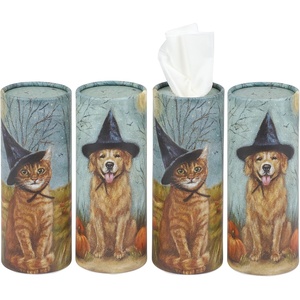 image:imagePrimitives by Kathy Halloween Pet Cylindrical Tissue Box Set 4 PackOrange
