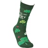 image:imagePrimitives by Kathy Novelty Socks  These Are My Lucky Socks with Shamrock design Unisex One Size LOL Collection