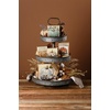 image:imagePrimitives by Kathy Home Decor wooden block sign featuring an orange pumpkin with cotton stem details replicated from original artwork painted onto burlap canvas Coordinates with other signs in this collection for a delightful seasonal display